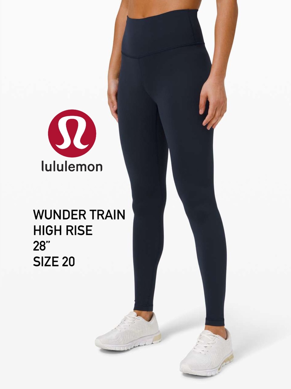 Lululemon Wunder Train High Rise 28” Leggings Navy Size 20